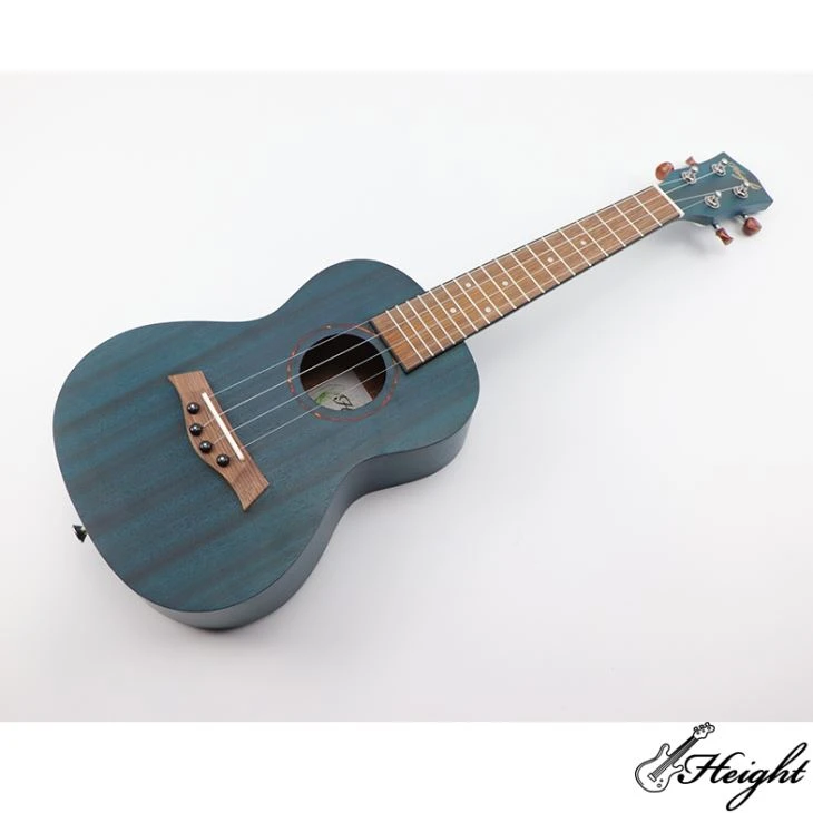mahogany concert ukelele with blue color 4