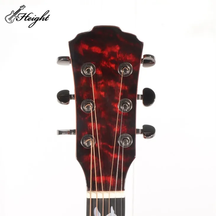 Wave Pattern Spruce Wood Acoustic Guitar